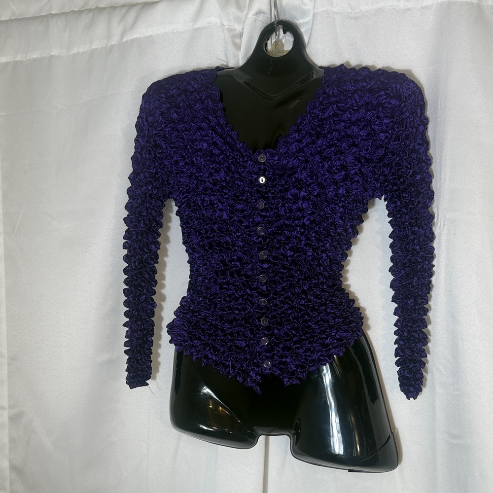 Purple Textured Women's Blouse